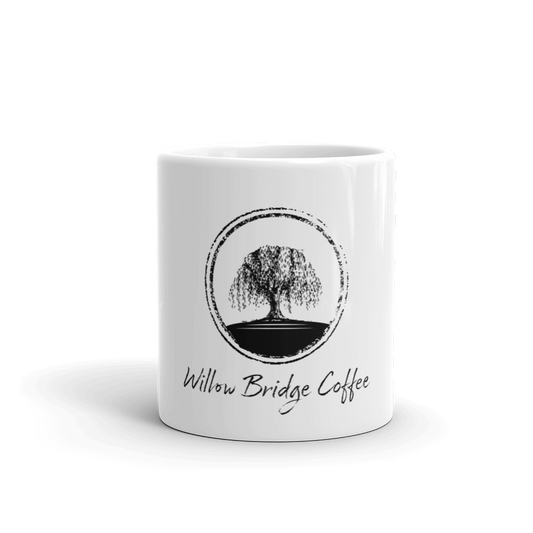 Willow Bridge Coffee White Glossy Mug